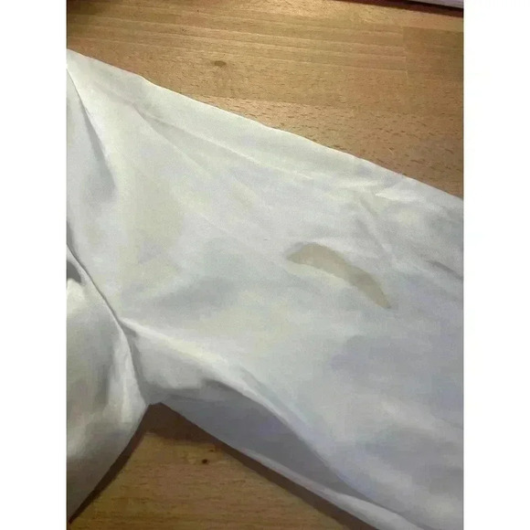 Vici x Fate Satin Wrap Blouse White Size M NO BELT - Picture 11 of 12